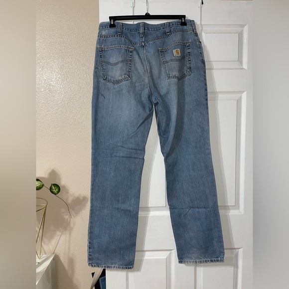 Carhartt Men's Blue Jeans Relaxed Fit - Picture 2 of 7